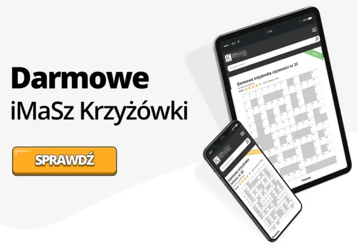 Tablet i smartfon wyświetlające darmowe krzyżówki.