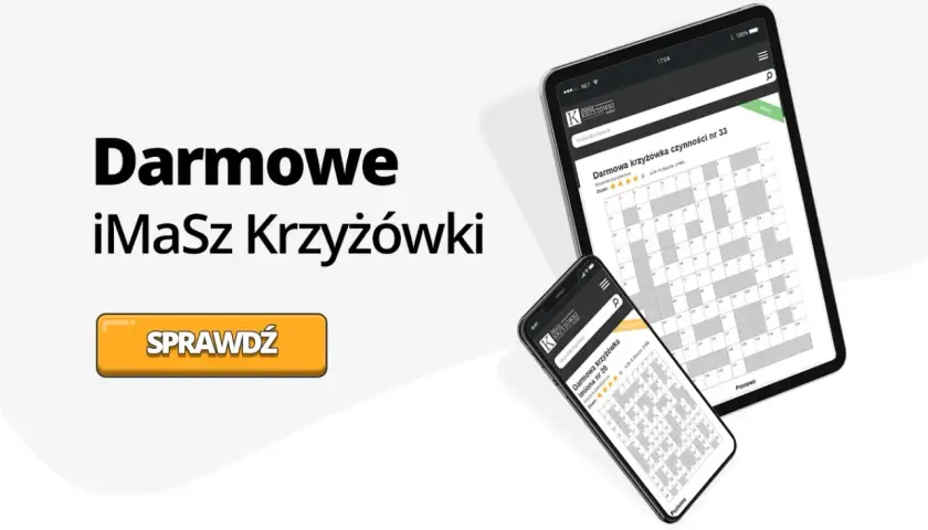 Tablet i smartfon wyświetlające darmowe krzyżówki.