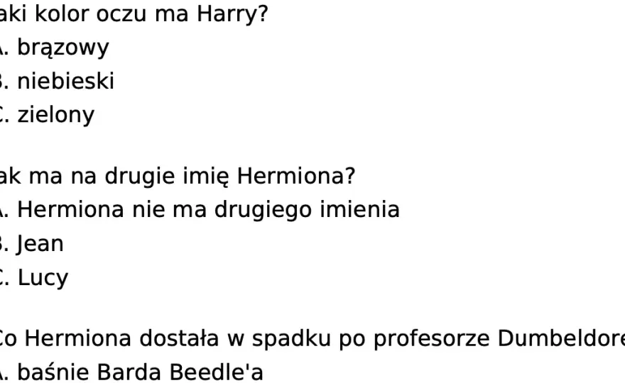 Zagadki Harry Potter: Od ucznia do Dumbledore'a Twój test!