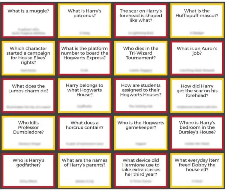 Harry Potter quiz questions easy