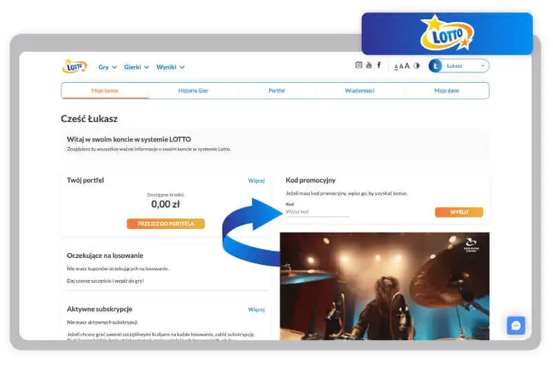 kod promocyjny Lotto kupon email