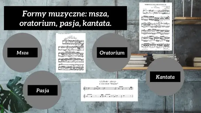 porównanie oratorium i kantaty infografika